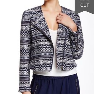 NWT Joie Darnel Dark Navy Crop Tweed Jacket